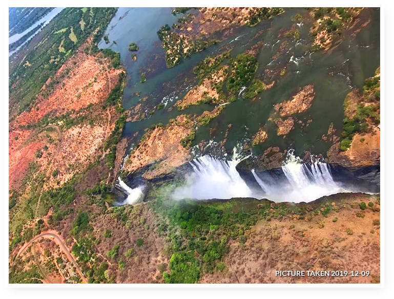 Aerial shot Vic Falls 2019-12-10